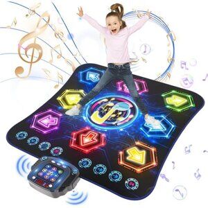 Dance Mat, 2024 Light Up 8-Button Dance Pad with Wireless Bluetooth, Upgraded